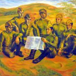 Türkmenistanyň Döwlet Çeperçilik Muzeýinde Watan Goragçylarynyň Gününe Bagyşlanan Sergisiniň Fotosuratlary